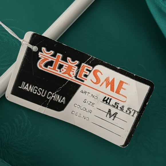 1970s ESME Chinese Green Silk Lounge Set - Picture 16 of 17